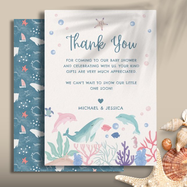  Under the Sea Baby Shower Thank You Card (Creator Uploaded)