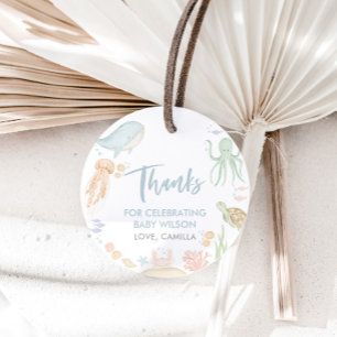 Under The Sea Baby Shower Thank You Favour Tags