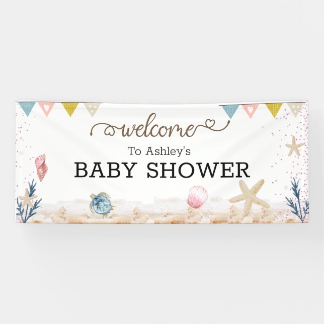 Under the Sea Baby Shower Welcome Banner (Horizontal)