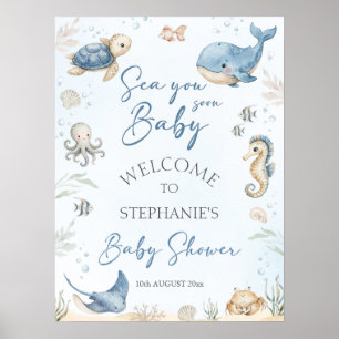 Under The Sea Baby Shower Welcome Sign