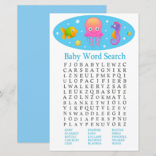 Under the sea Baby word scramble game