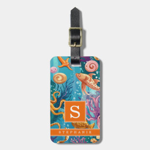 Under the Sea Background Luggage Tag