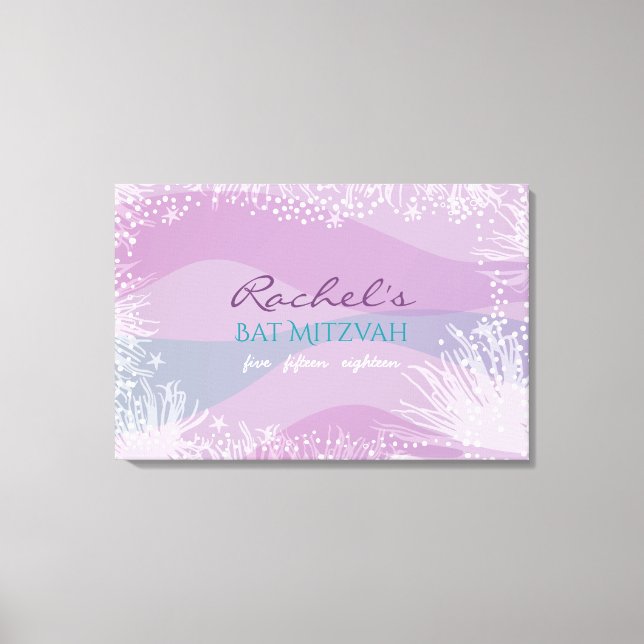 UNDER THE SEA Bat Bar Mitzvah Invitation Canvas Print (Front)