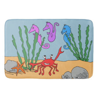 under the sea bath mat