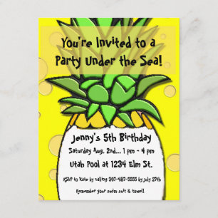 Under the Sea, Beach Party Kid Birthday Invitation