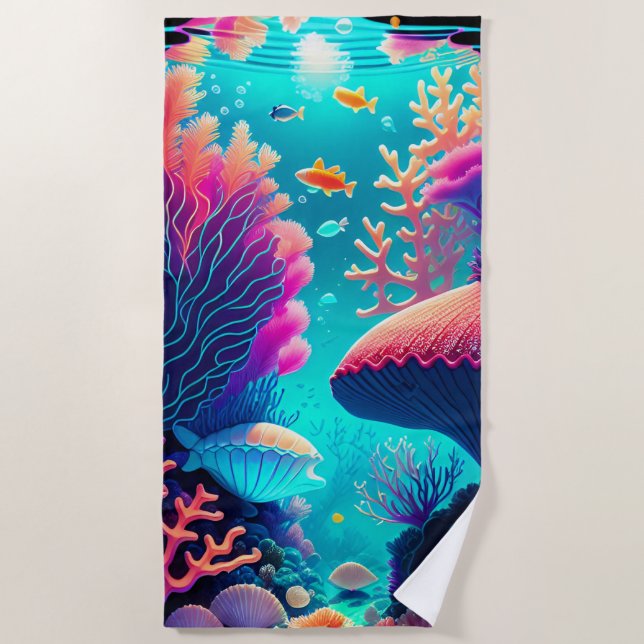 Under The Sea Beach Towel (Front)
