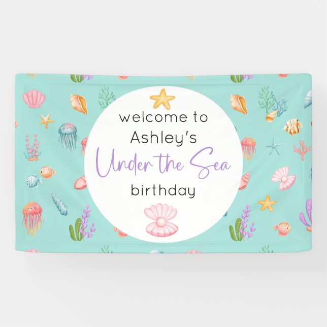 Under The Sea Birthday Banner (Horizontal)