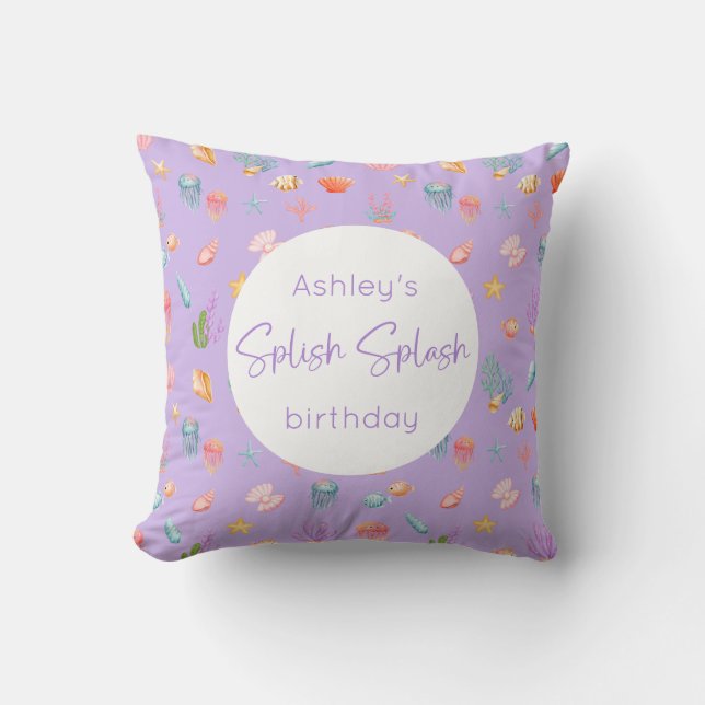 Under The Sea Birthday Cushion (Front)