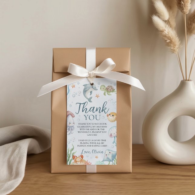 Under the Sea Birthday Favour Tag (Creator Uploaded)