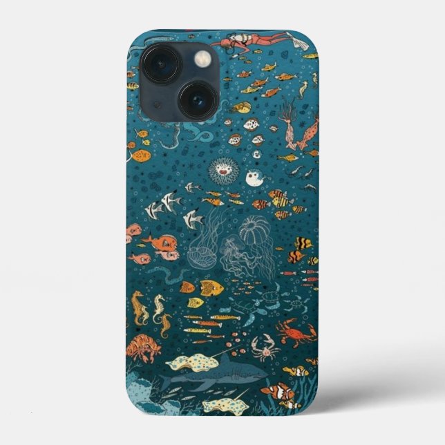 Under The Sea Birthday gift , Ocean Animals Case-Mate iPhone Case (Back)