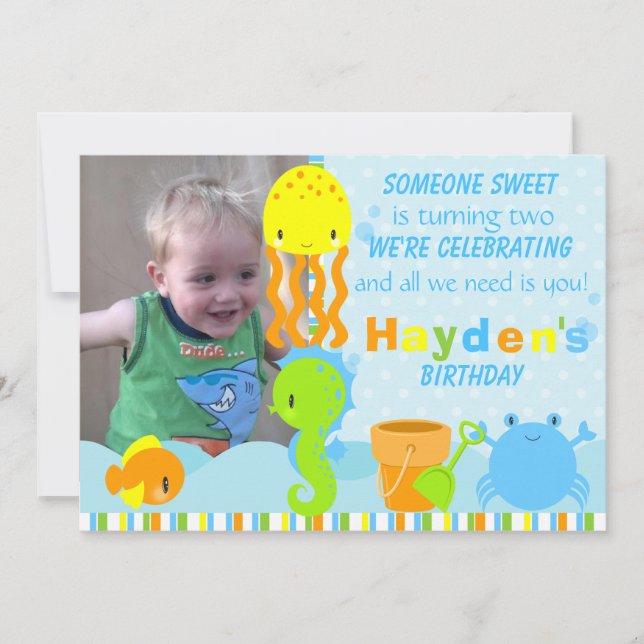 Under the Sea Birthday Invitation (Front)