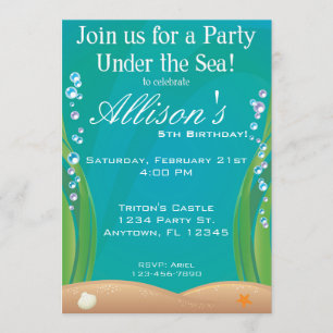 Under the Sea Birthday Invitation