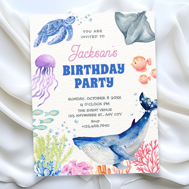 Under the sea birthday invitation (Creator Uploaded)