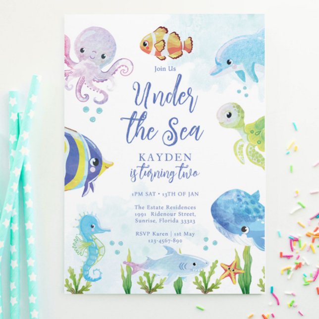 Under the Sea Birthday Invitation (Creator Uploaded)