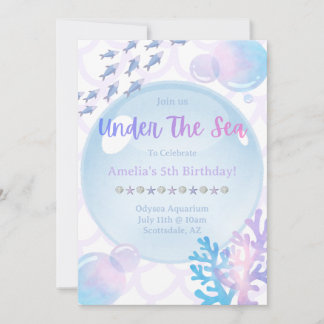 Under the sea birthday invitation