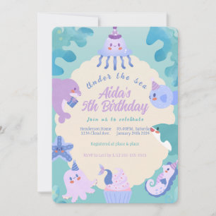 Under the sea birthday invitation