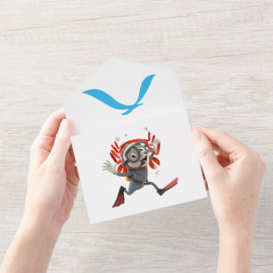 Under the Sea Birthday Invitation – Flat card 