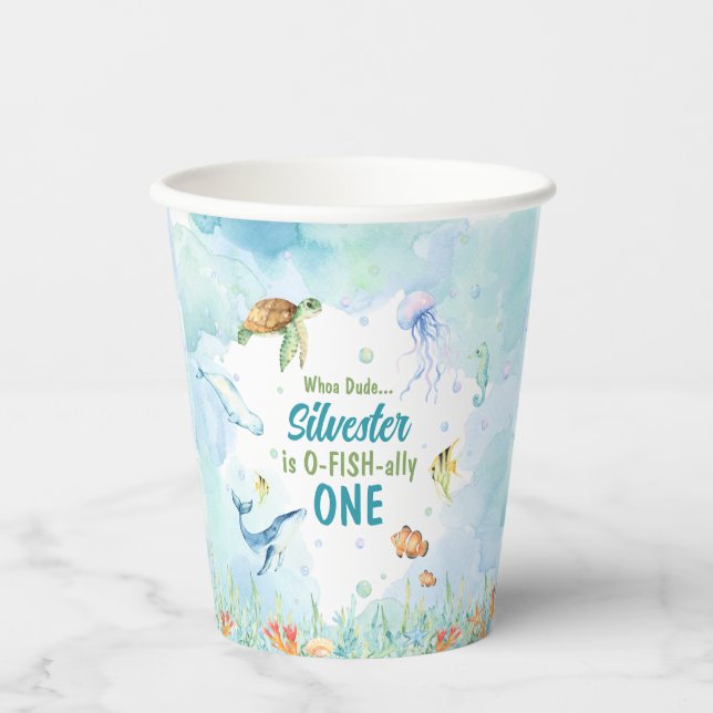 Under the Sea Birthday Paper cup (Front)