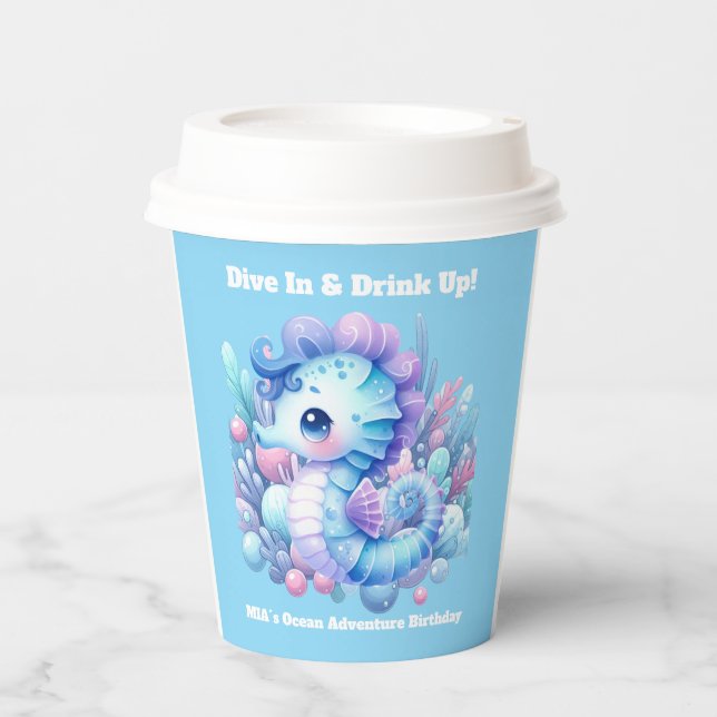 Under the Sea Birthday Paper Cups  (Front)