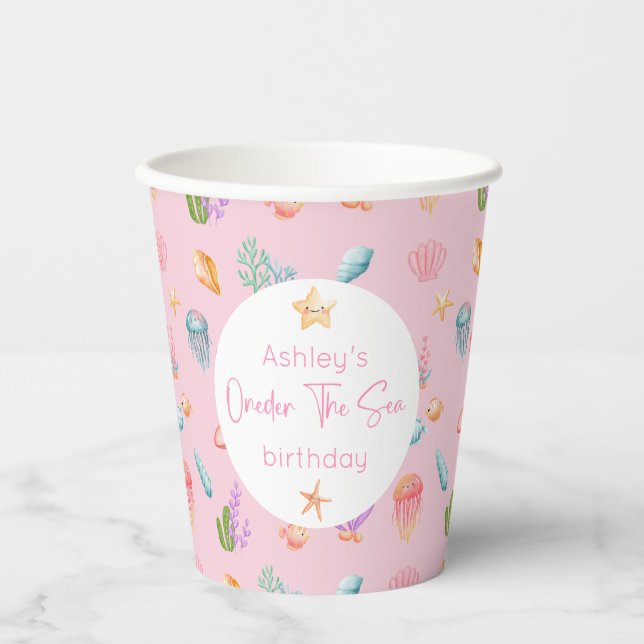 Under The Sea Birthday Paper Cups (Front)