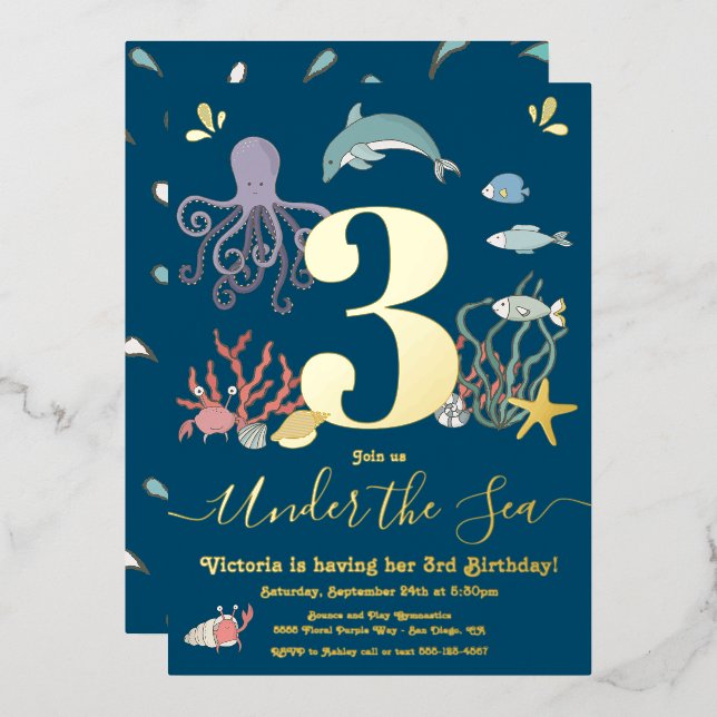 Under the Sea Birthday Party (Front/Back)