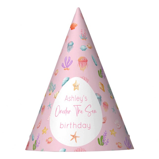 Under The Sea Birthday Party Hat (Front)