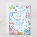 Under the Sea Birthday Party Invitation<br><div class="desc">Under the Sea Kids Birthday Party Invitation</div>