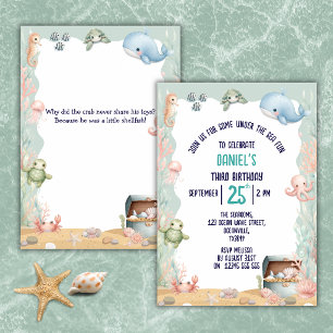Under The Sea Birthday Party invitation
