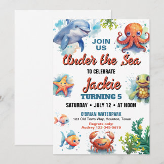 Under the Sea Birthday Party Invitation