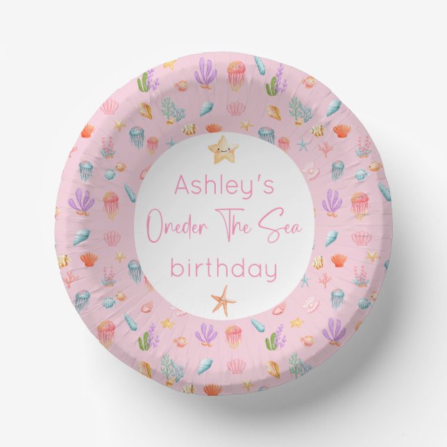 Under The Sea Birthday Party Paper Plate (Front)