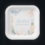 Under the Sea Birthday Party Paper Plate<br><div class="desc">Add a finishing touch to your little one's birthday decor with these under the sea themed plates.</div>