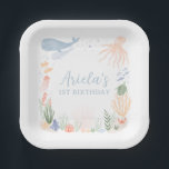 Under the Sea Birthday Party Paper Plate<br><div class="desc">Add a finishing touch to your little one's birthday decor with these under the sea themed plates.</div>
