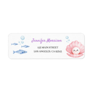Under The Sea Birthday Party Return Address Label