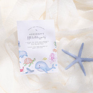 Under The Sea Birthday Party Thank You Card