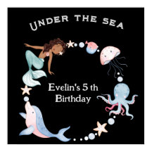 Under the sea birthday party welcome poster