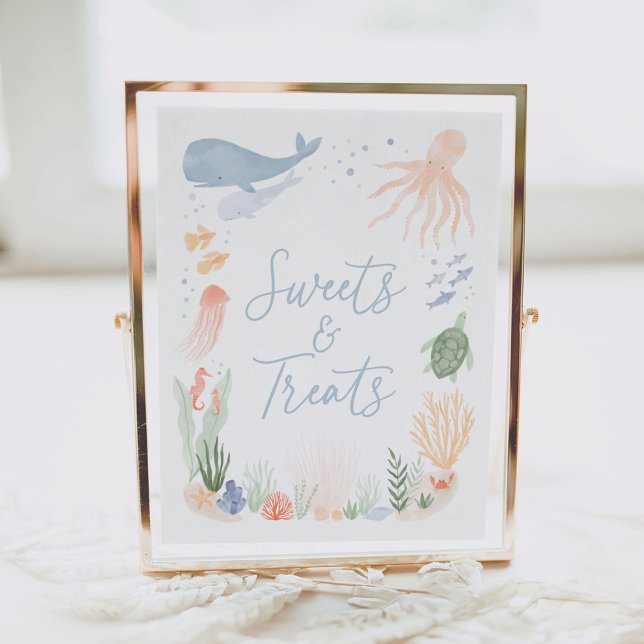 Under the Sea Birthday Sweets and Treats Sign (Creator Uploaded)