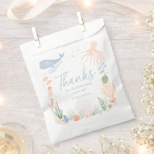 Under the Sea Birthday Thanks for shellebrating Favour Bags