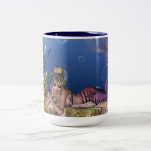 Under the Sea Blonde Mermaid Fantasy Mug