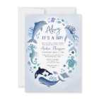 Under the Sea Blue Ahoy It's a Boy Baby Shower