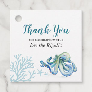 Under The Sea Blue Favour Tag