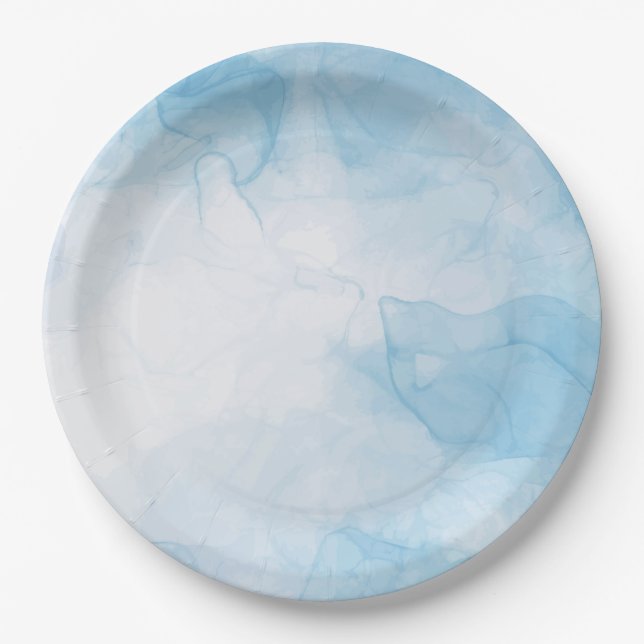 Under the Sea | Blue Water Paper Plate (Front)