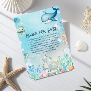 Under the Sea Books for Baby shower  card