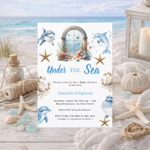 Under the sea boy Baby Shower Invitation