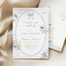 Under the Sea Boy Baby Shower Invitation