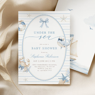 Under the Sea Boy Baby Shower Invitation