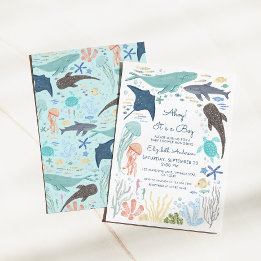 Under The Sea Boy Baby Shower Invitation