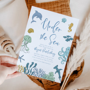 Under The Sea Boy Baby Shower Invitation