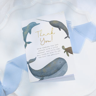 Under The Sea Boy Baby Shower Thank You Card