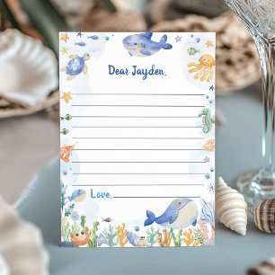 Under the Sea Boy Party Time Capsule Message Card