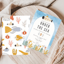 Under the Sea Boys Birthday Invitation